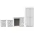 Pembroke 4 Piece Bedroom Set with 2 Door Wardrobe - White
