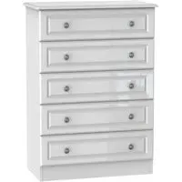 Pembroke 5 Drawer Chest - White