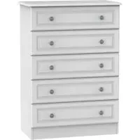 Pembroke 5 Drawer Chest - White