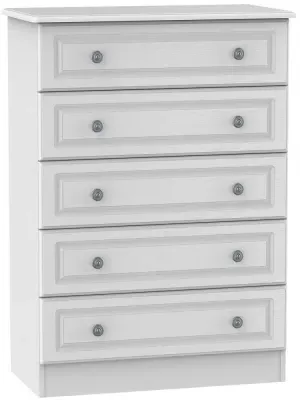 Pembroke 5 Drawer Chest - White