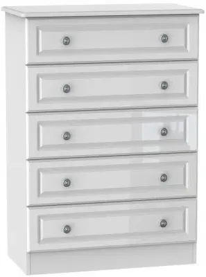 Pembroke 5 Drawer Chest - White