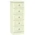 Pembroke 5 Drawer Narrow Chest - Cream