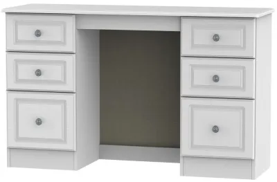 Pembroke 6 Drawer Double Dressing Table - White