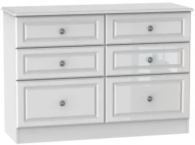 Pembroke 6 Drawer Midi Chest - White image