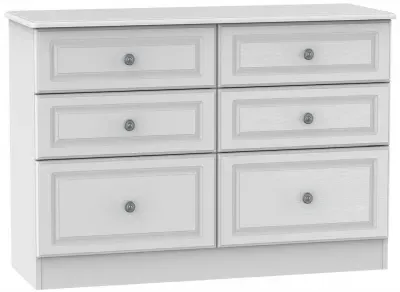 Pembroke 6 Drawer Midi Chest - White image