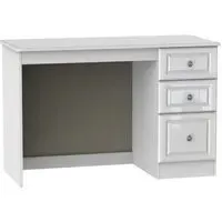 Pembroke High Gloss 3 Drawer Desk - White