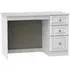 Pembroke High Gloss 3 Drawer Desk - White