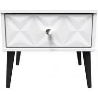 Pixel 1 Drawer Bedside Cabinet - White, MDF