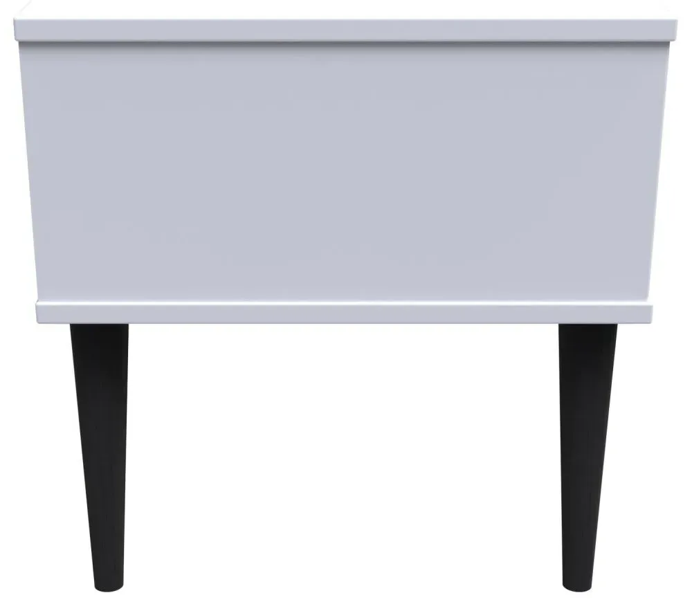 Pixel 1 Drawer Midi Bedside Cabinet - White, MDF