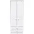 Pixel 2 Door 2 Drawer Combi Wardrobe - White, MDF