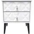 Pixel 2 Drawer Bedside Cabinet - White, MDF