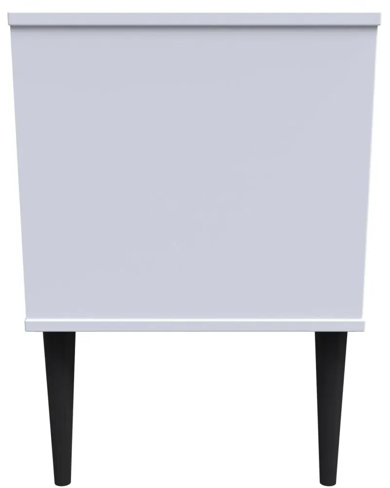 Pixel 2 Drawer Midi Bedside Cabinet - White, MDF