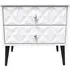 Pixel 2 Drawer Midi Bedside Cabinet - White, MDF