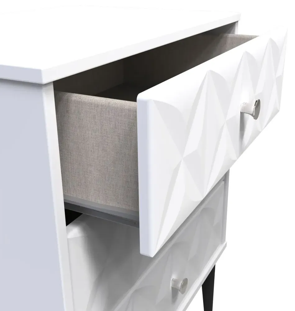 Pixel 3 Drawer Midi Chest - White, MDF