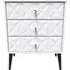 Pixel 3 Drawer Midi Chest - White, MDF