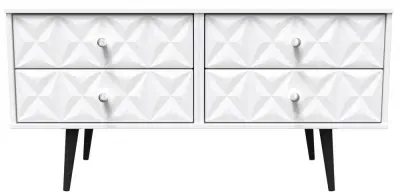 Pixel 4 Drawer Bed Box - White, MDF image