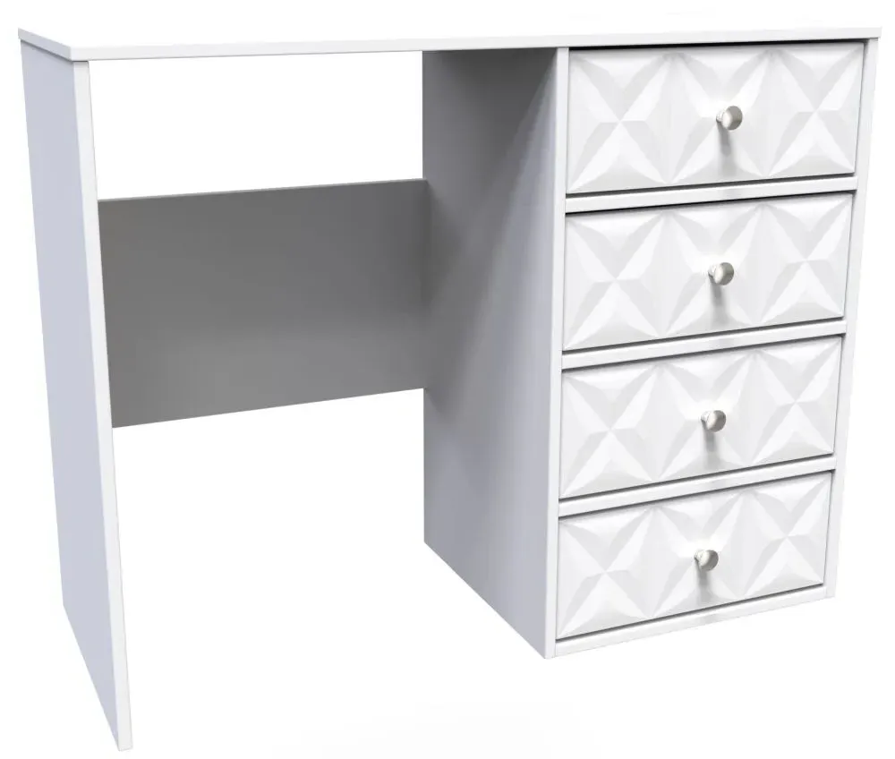 Pixel 4 Drawer Desk - White, MDF