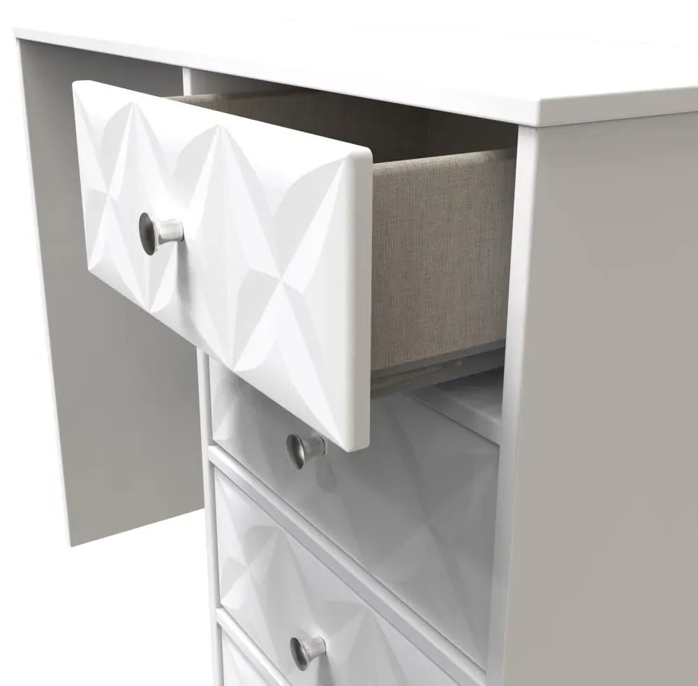 Pixel 4 Drawer Desk - White, MDF