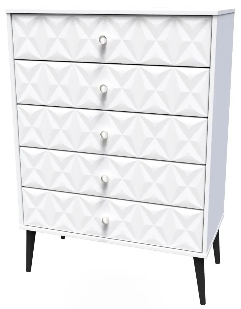 Pixel 5 Drawer Chest - White, Black
