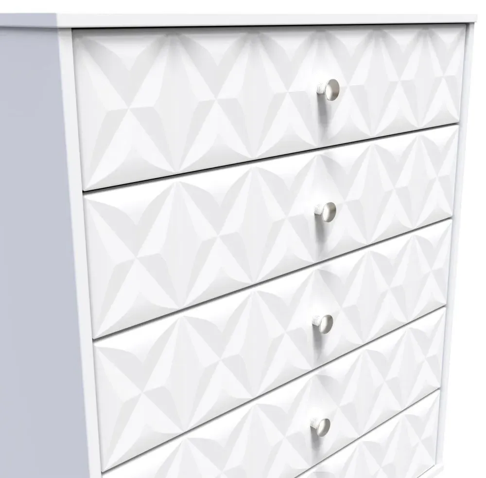 Pixel 5 Drawer Chest - White, Black