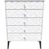 Pixel 5 Drawer Chest - White, Black