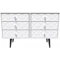 Pixel 6 Drawer Midi Chest - White, MDF