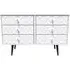 Pixel 6 Drawer Midi Chest - White, MDF