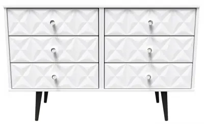 Pixel 6 Drawer Midi Chest - White, MDF