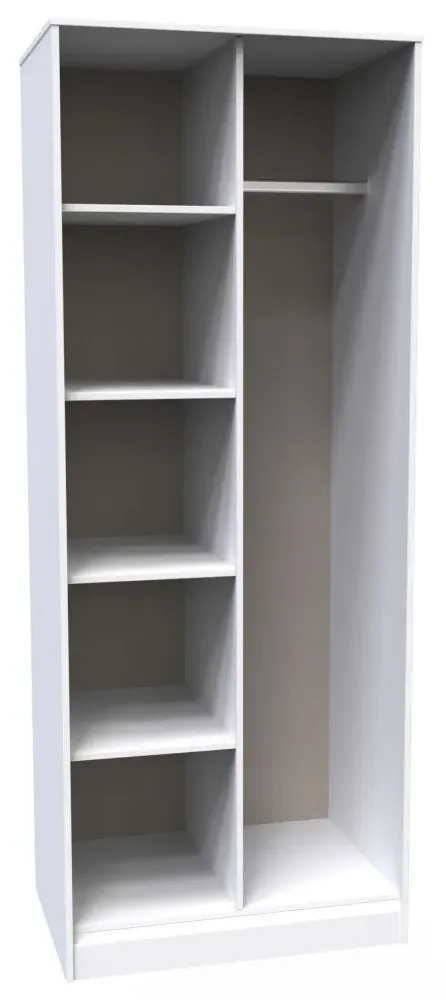 Pixel Open Shelf Bookcase - White, MDF