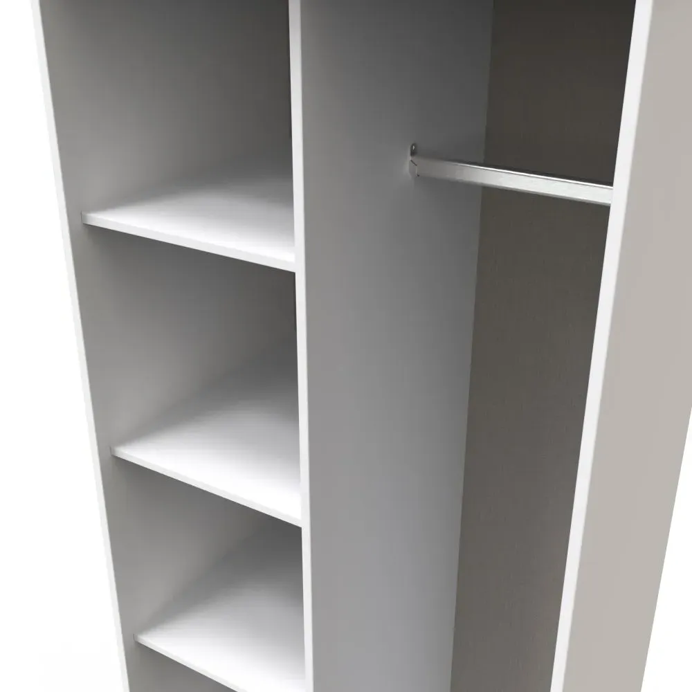 Pixel Open Shelf Bookcase - White, MDF