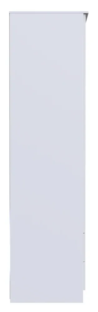 Plymouth 2 Door 2 Drawer Tall Wardrobe - White Gloss