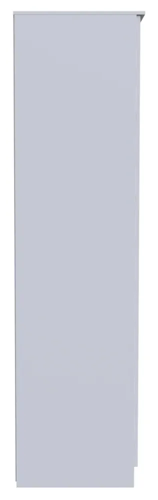 Plymouth 2 Door Tall Wardrobe - White Gloss