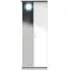 Plymouth 2 Door Tall Wardrobe with Mirror - White Gloss