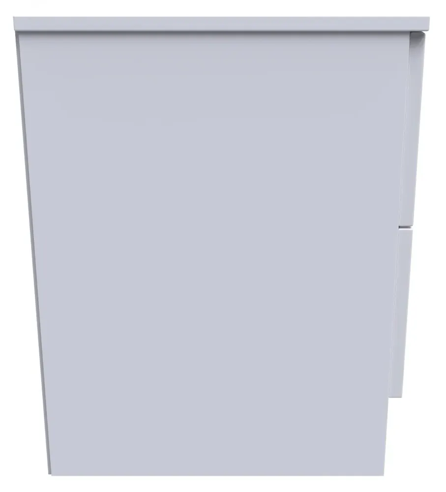 Plymouth 2 Drawer Bedside Cabinet - White Gloss