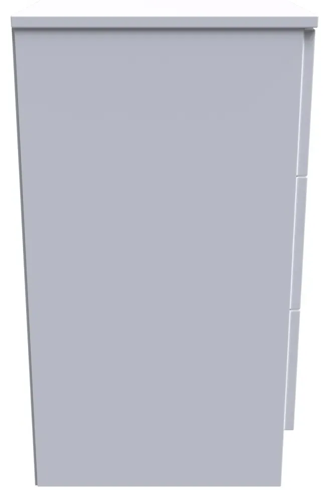 Plymouth 3 Drawer Bedside Cabinet - White Gloss