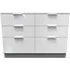 Plymouth 6 Drawer Midi Chest - White Gloss