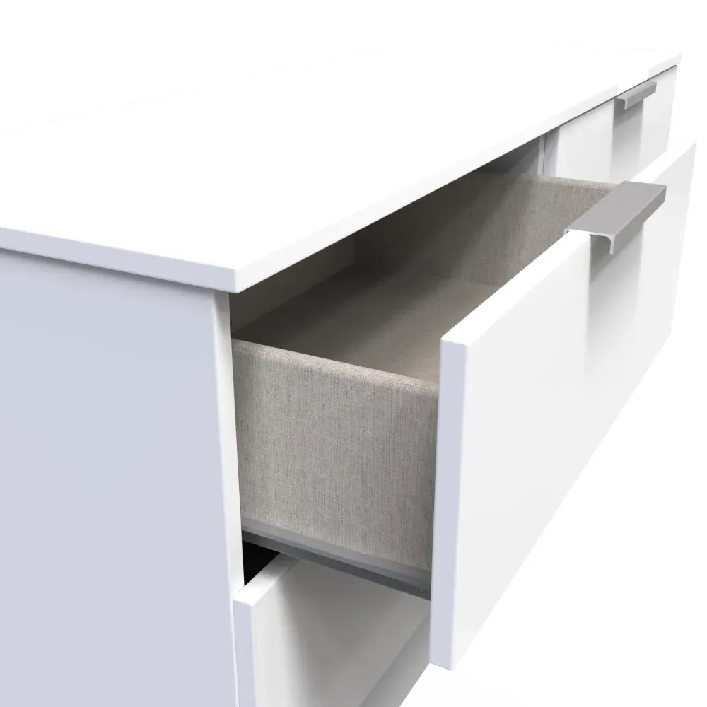 Plymouth Bed Box - White Gloss, Particle Wood