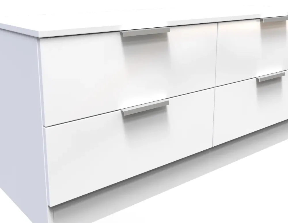 Plymouth Bed Box - White Gloss, Particle Wood