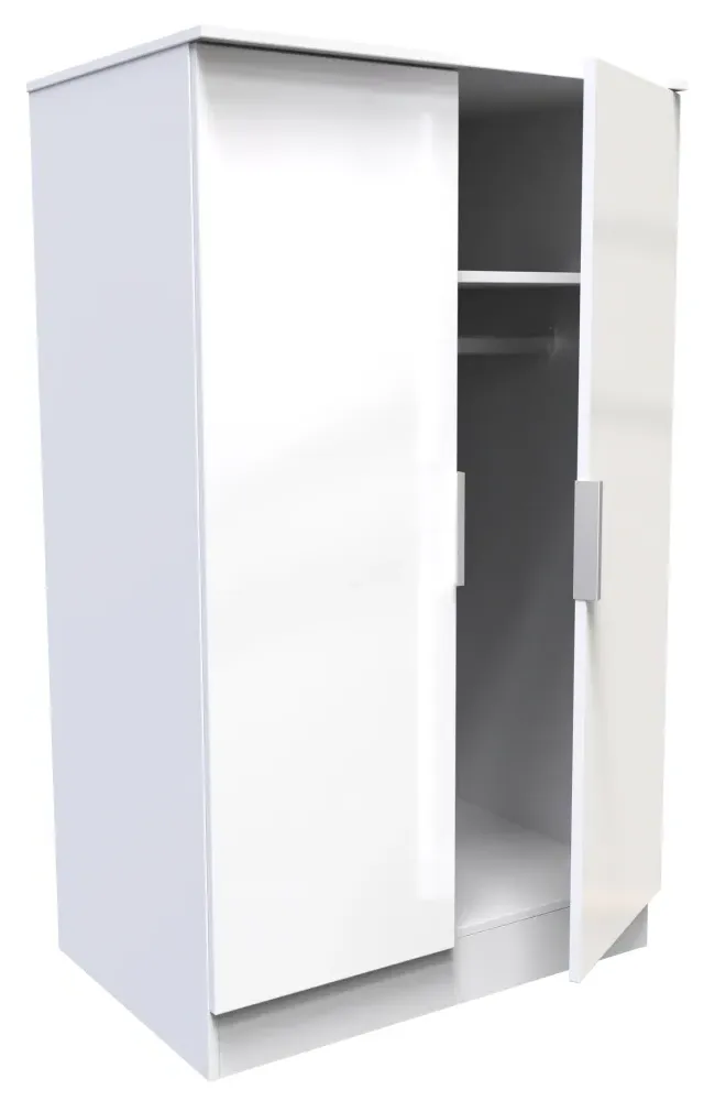 Plymouth Midi Wardrobe - White Gloss