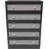 Rattan 5 Drawer Chest - Black Ash