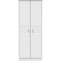 San Jose 2 Door Tall Wardrobe - White, MDF