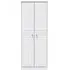 San Jose 2 Door Tall Wardrobe - White, MDF