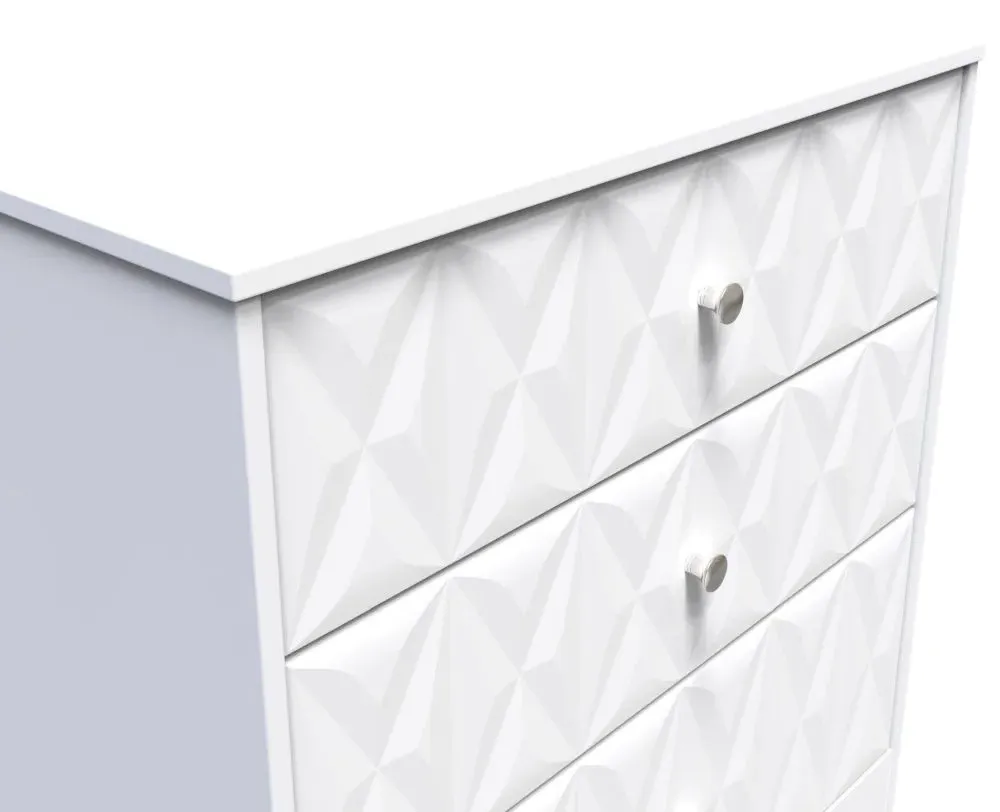 San Jose 3 Drawer Deep Chest - White, MDF
