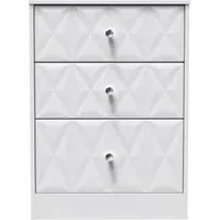 San Jose 3 Drawer Deep Midi Chest - White, MDF