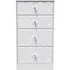 San Jose 4 Drawer Deep Midi Chest - White, MDF