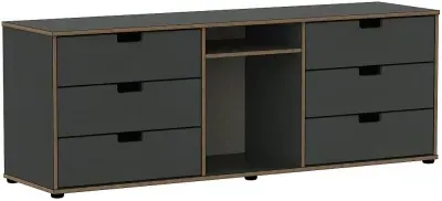 Shanghai 150cm TV Unit with Glides - Graphite