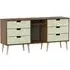 Shanghai 150cm TV Unit with Natural Legs - Cream, Walnut