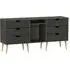 Shanghai 150cm TV Unit with Natural Legs - Graphite