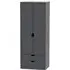 Shanghai 2 Door 2 Drawer Tall Wardrobe - Graphite