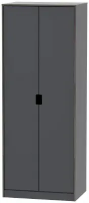 Shanghai 2 Door Tall Wardrobe - Graphite image